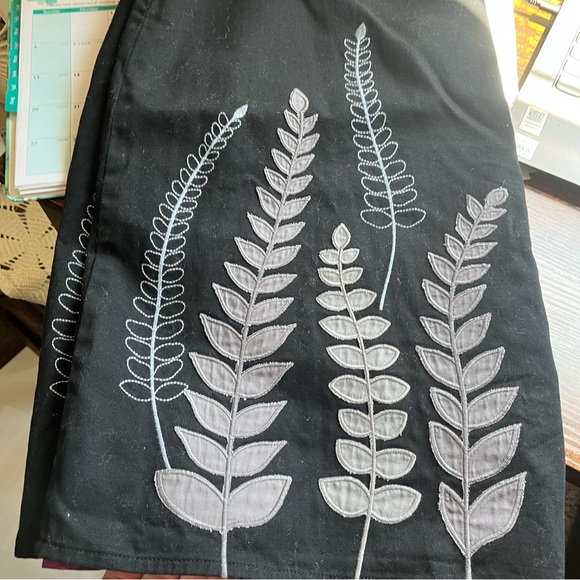 Boden Women's A-Line Whimsy Knee-Length Skirt, Black and Gray, Size 14 - Picture 3 of 4